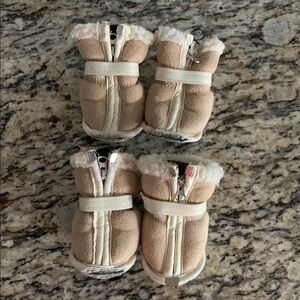 Cozy Tan Dog Boots